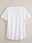 Classic Cotton High-Low Tee - Slub Knit Solid