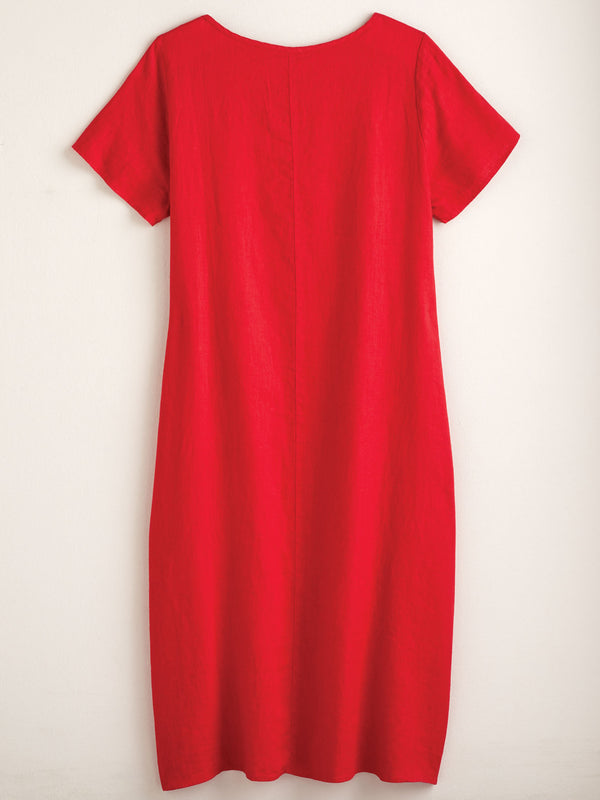 Essential US Linen Drop-Waist Dress