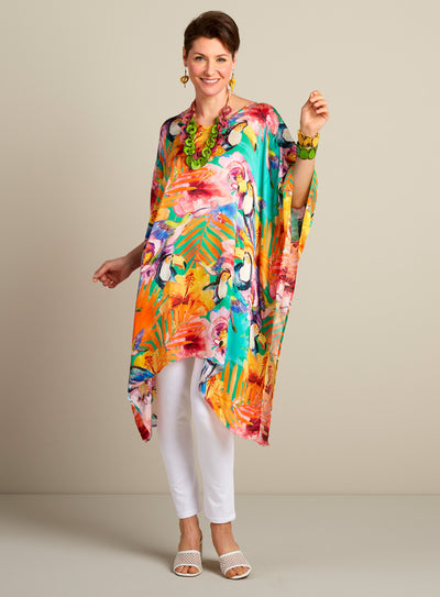 Hot Tropic Sateen Caftan