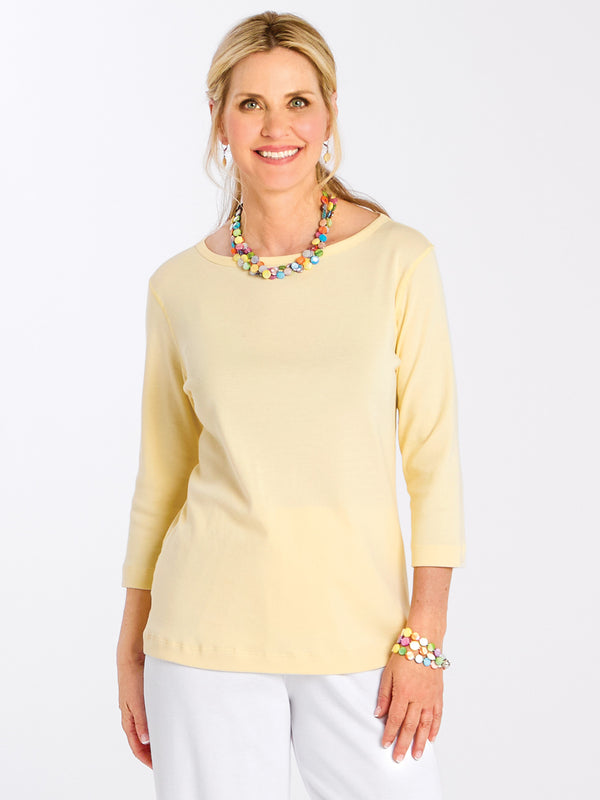 Cotton Comforts Boatneck Top