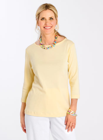 Cotton Comforts Boatneck Top