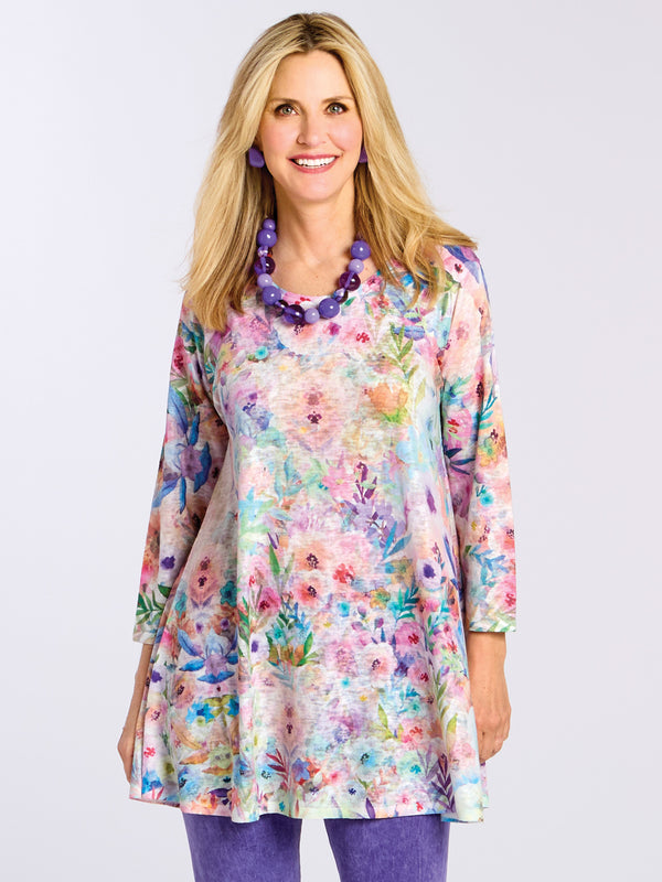 Misty Morning Floral Tunic