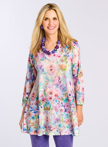 Misty Morning Floral Tunic