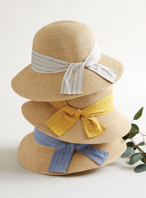 Nantucket Pinstripe Sun Hat