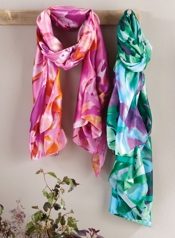 Satin Brushstrokes Scarf