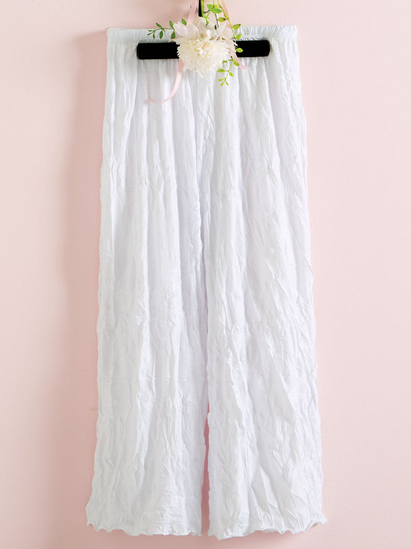 White Party Crinkle Capris