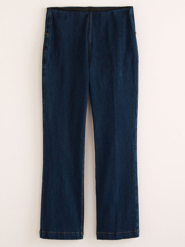 High Rise Stretch Denim Blue Jeans