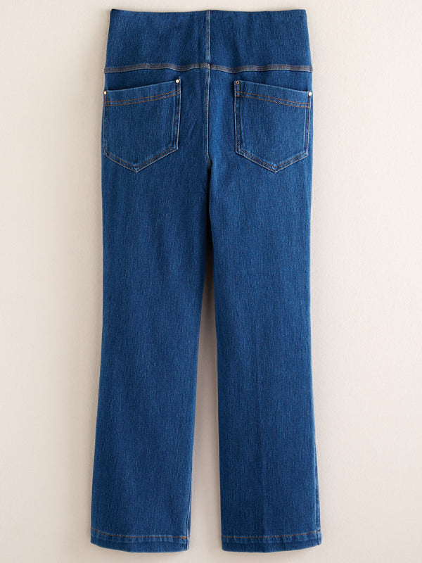 High Rise Stretch Denim Blue Jeans