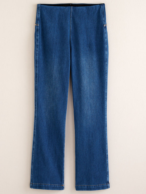 High Rise Stretch Denim Blue Jeans