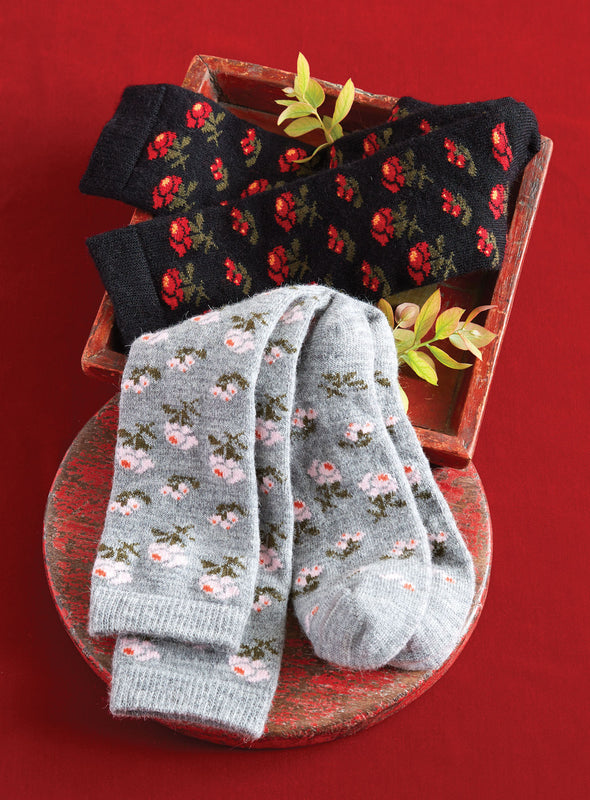 Rose Garden Alpaca Socks