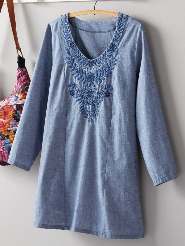 Oaxaca Chambray Tunic