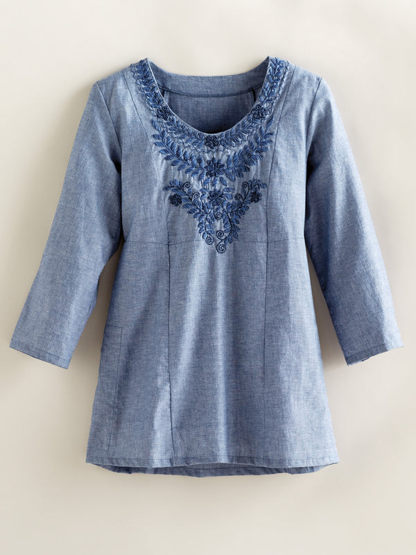 Oaxaca Chambray Tunic