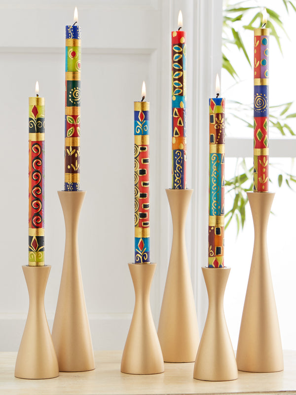 Golden Glow Hand-painted Candles