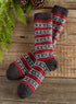 Cozy Alpaca Solid Stripe Socks FINAL SALE (No Returns)