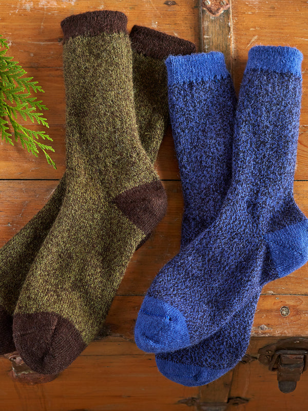 Cozy Alpaca Two-tone Socks