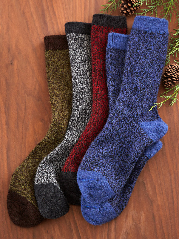 Cozy Alpaca Two-tone Socks