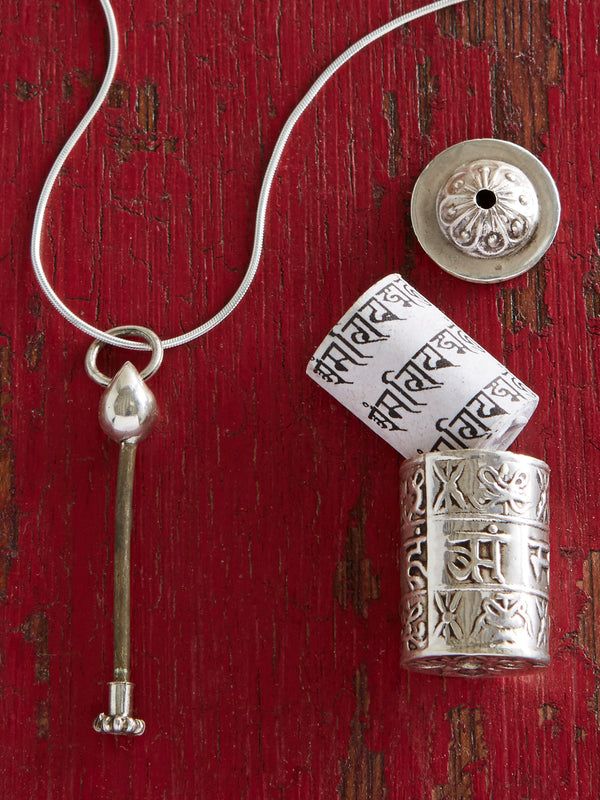 Tibetan Prayer Wheel Necklace