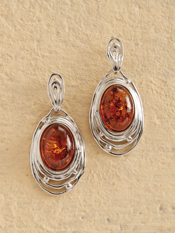 Amber Ripple Earrings