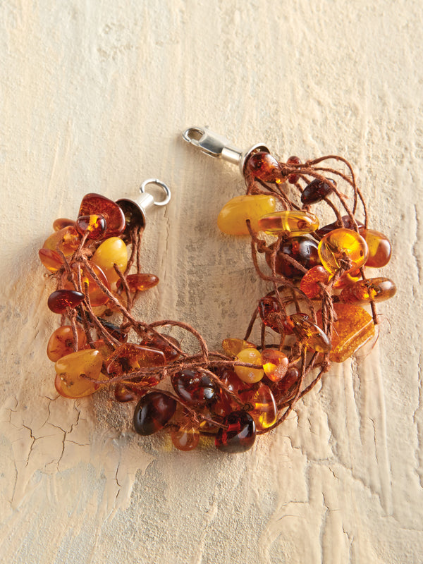 Amber Bird's Nest Bracelet