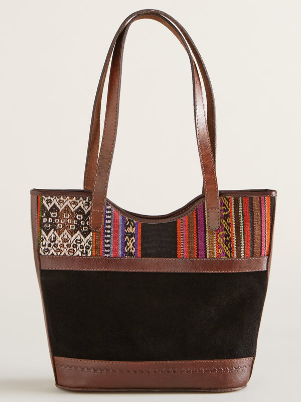 Illimani Wool and Suede Tote