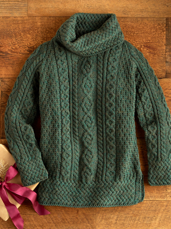 Irish Trellis Turtleneck Sweater