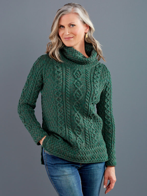 Irish Trellis Turtleneck Sweater