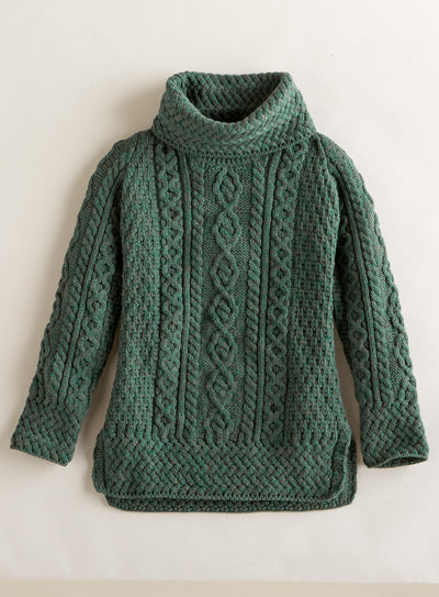 Irish Trellis Turtleneck Sweater