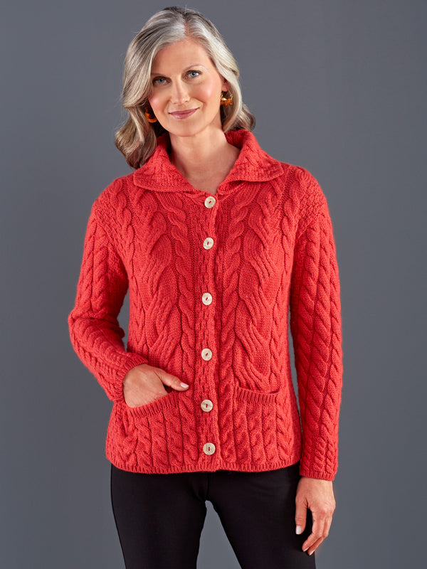 Irish Rose Cable Cardigan