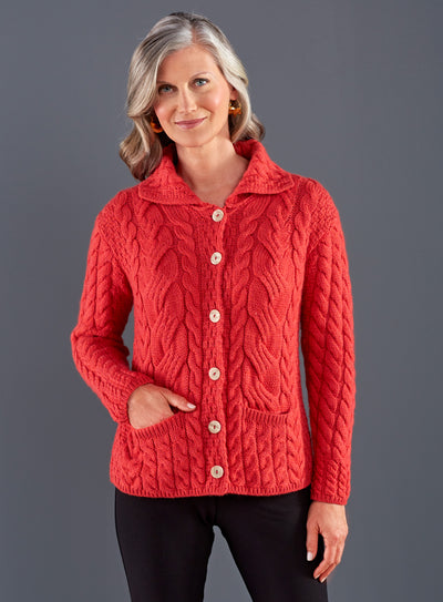 Irish Rose Cable Cardigan