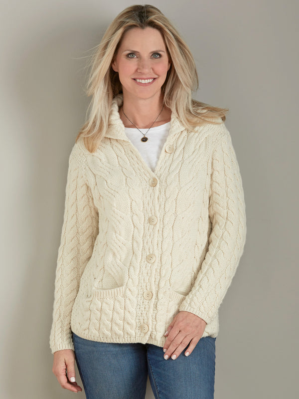 Irish Rose Cable Cardigan