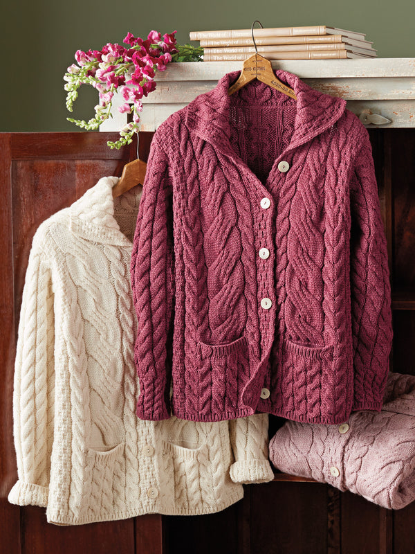 Irish Rose Cable Cardigan