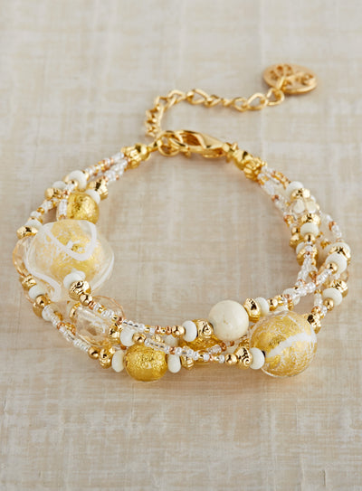 Venetian Sunlight Glass Bracelet