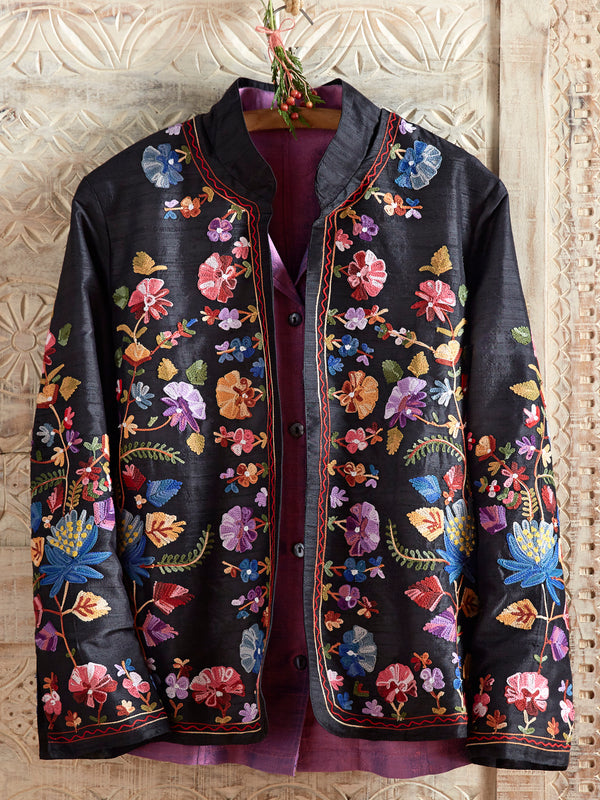 Valley of Flowers Silk Jacket