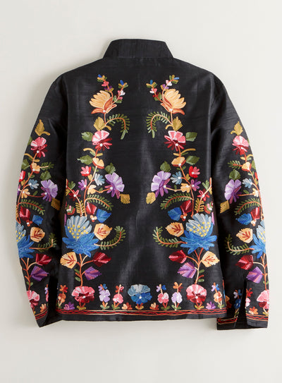 Valley of Flowers Silk Jacket