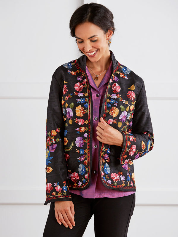 Valley of Flowers Silk Jacket