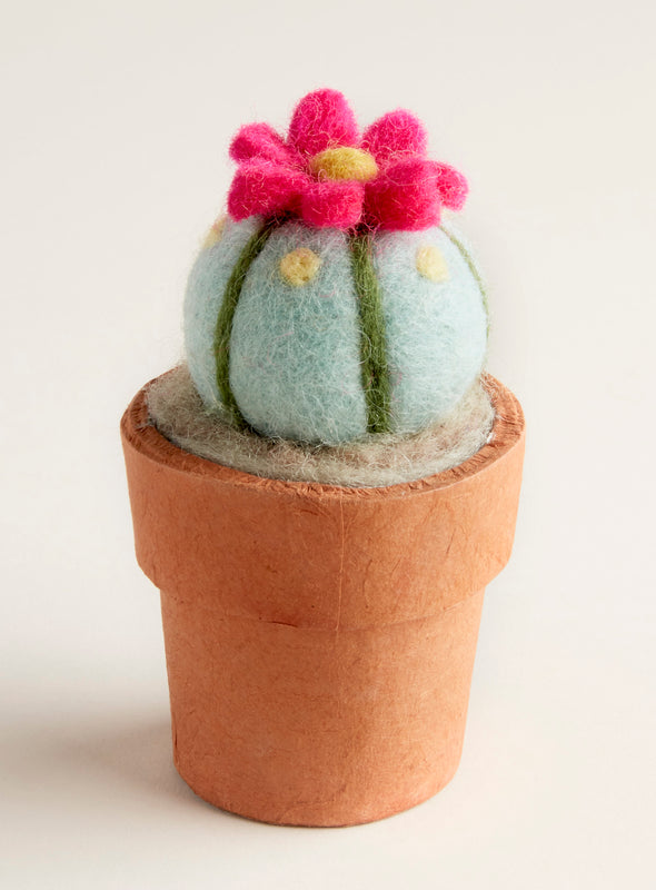 Hand-felted Mini Peyote Cactus