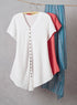 Crinkle Cotton Button-Front Blouse