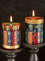 Golden Glow Hand-painted Pillar Candles