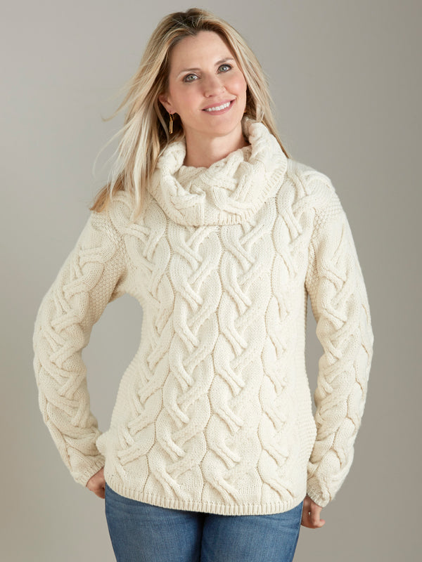 Super Soft Irish Cowl Neck Sweater