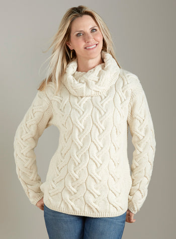 Super Soft Irish Cowl Neck Sweater