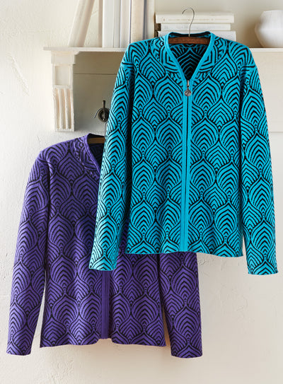 Deco Indulgence Reversible Sweater Jacket