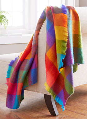 Rainbow Fleece Throw