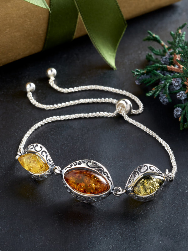 Amber Energy Tricolor Bracelet