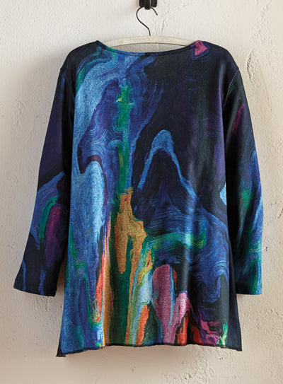 Impressionist Skies A-line Pocket Top