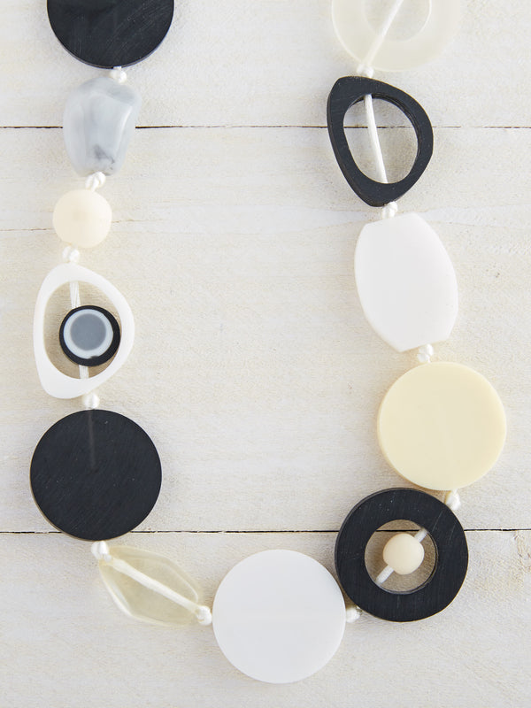 High Impact Modernist Necklace - Mixed Neutrals