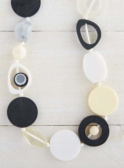 High Impact Modernist Necklace - Mixed Neutrals