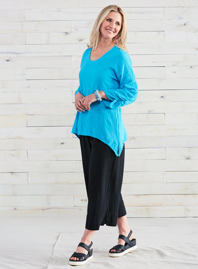 Bainbridge Ruched Cotton Gauze Tunic