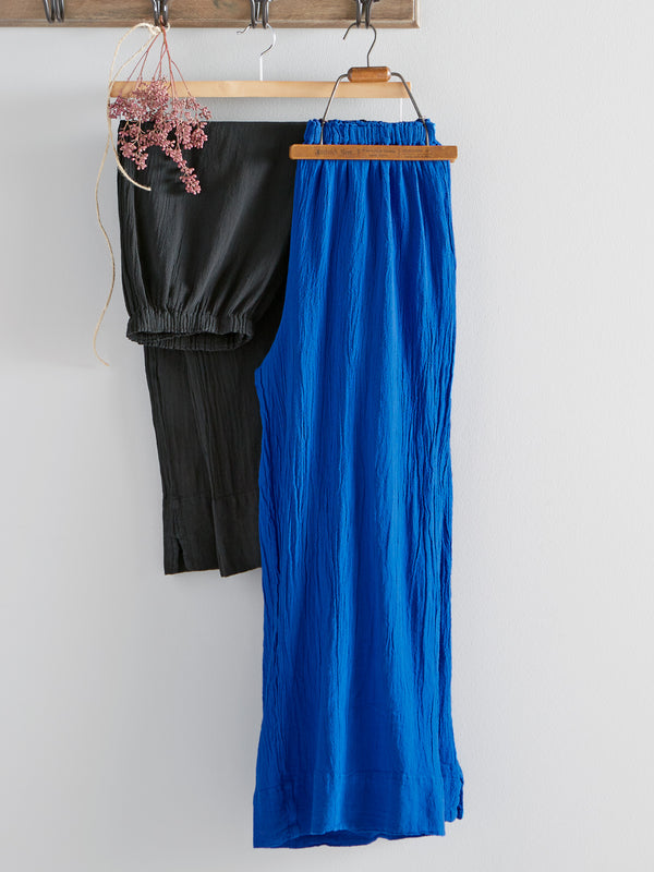 Galveston Wide-Leg Cotton Gauze Pant