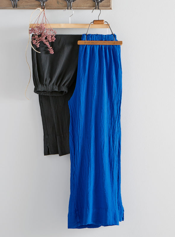 Galveston Wide-Leg Cotton Gauze Pant