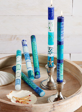 Seaside Splendor Hand-painted Candles